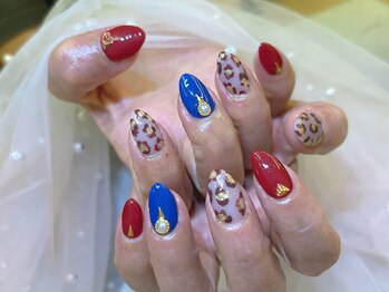 ネイルサロン ジェイ(Nail Salon J)/秋豹柄ボルトネイル