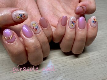 ジラソーレ(girasole)/押し花ネイル
