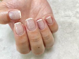 スキニー雪フレンチネイル