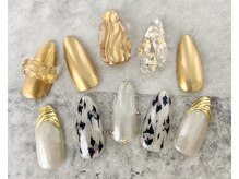 ネイル ブーマー(Nail BOOMER)/ミラーフレンチ/ゴールド