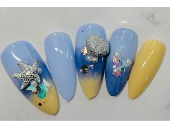 ヘブン ネイル 鶯谷(HEAVEN Nail)/マーメイドグラデーションネイル