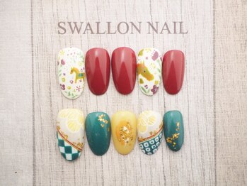 スワロンネイル(SWALLON NAIL)の写真/【繊細アートからトレンドアートまで♪!】模写や繊細アート・キャラクターもOK☆気軽に相談してみて◎
