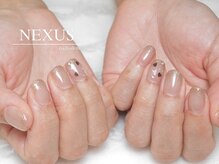 ネクサス(NEXUS)/大人可愛いセピアハートネイル