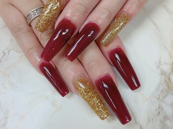 ボルドー ロングスカルプ