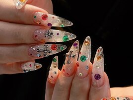 キラキラクロムパーツネイル