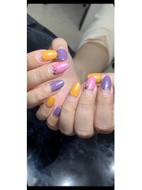 くすみカラーぱっつんフレンチ