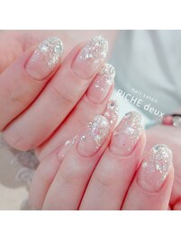 キラキラストーンネイル