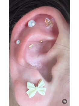 サロン デ リブレ 加古川店(salon de Libre)/大きいパーツでピアス風にも