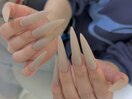 ロングワンカラーネイル