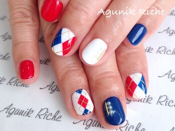 アグニークリッシェ(Agunik Riche)/【トリコロールネイル】