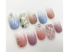 グラデーション+シェル