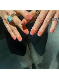 ピンク　グラデーションネイル