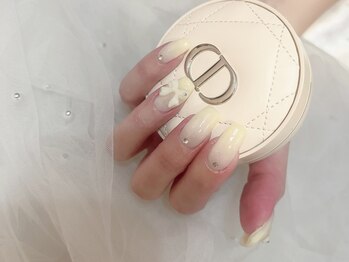 フィオナ 大久保店(Fiona)/シンプルリボンネイル#春ネイル