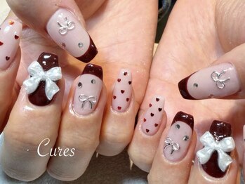 バレンタインネイル