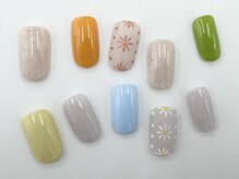 ネイルサロン クイール 小山店(NAIL SALON QUILL)/ワンカラー×フラワーアート