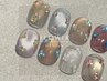 [Hand/オフ込]　ホロフラワーネイル　￥7150　[矢場町]