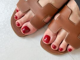 ボルドーワンカラーネイル