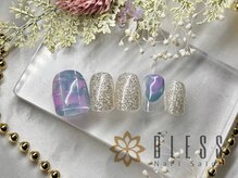 ネイルアンドアイラッシュ ブレス エスパル山形本店(BLESS)/春におすすめ　透明感デザイン