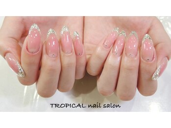 トロピカル(TROPICAL)/ガラスフレンチネイル