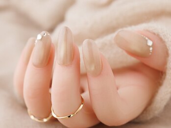 大人ベージュオフィスネイル