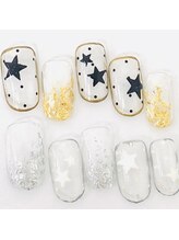 ネイルサロン クイール 小山店(NAIL SALON QUILL)/クリア＋星シール