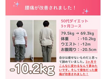 代々木八幡なごみ整骨 整体院/50代ダイエット実績（痩身整体）