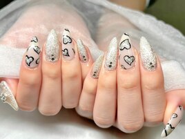フラッシュネイル　ハートネイル