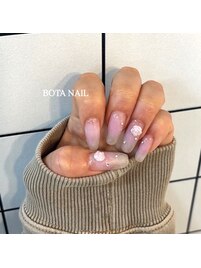 ラメグラネイル/ローズパーツ