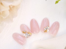 ビジュー☆オフィスピンク☆宝石