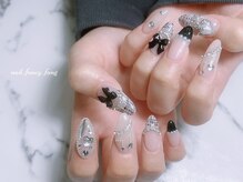 ネイル ファンシーファング(nail_fancy_fang)/ツイードフレンチ