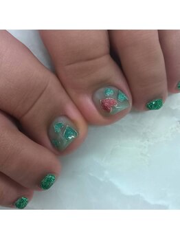 【フット親指アート】