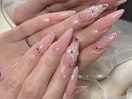 ミルキーピンクネイル/フラワー