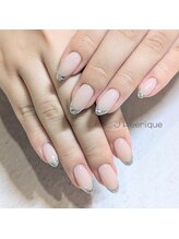 ジェイフェリーク(J Feerique)/シルバーガラスフレンチネイル