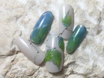 ネイリックス 栄ガスビル(NAILX)/メタリック★リーフネイル