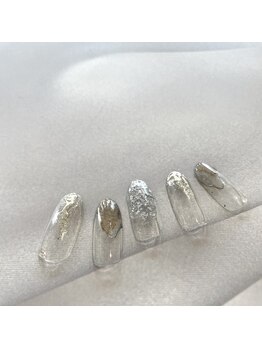 ビューティーサロン リンド(Beauty Salon Lindo)/クリアネイル　ニュアンスネイル