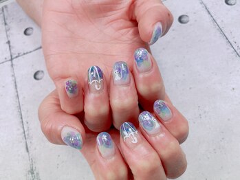 ネイル ビューティーマジック 葛西本店/ニュアンス梅雨ネイル