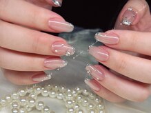 アイリスネイル 大塚(Iris Nail)/ＳＮＳキラキラガラスフレンチ