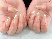 テラス(TERRACE)/ガラスフレンチネイル