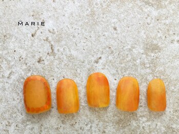 ザ マリー 三条店(THE MARIE)/3)6000円 オレンジネイル 0508a