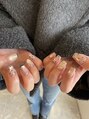 ミミン バイ フェリモ(mimin.by felimo) Cat-eye nails with quilted accents
