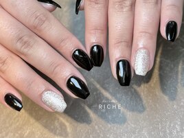 ブラック×ラメ