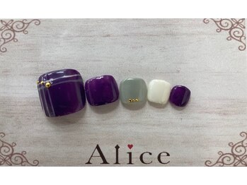 ネイルアンドアイラッシュ アリス(Alice)/フットデザイン　￥6500（税込）