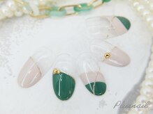 プラスネイル 自由が丘店(PLUS NAIL)/【493】定額6,589円斜めフレンチ