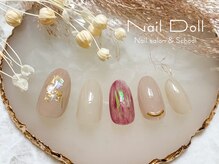 ネイルドール(Nail Doll)/ホロ埋め込みシンプル