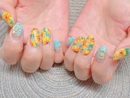 ひまわりネイル