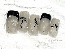 ネイルメゾン 池袋店(NAIL MAISON)/フレンチリボン¥9000