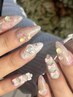 一級ネイリスト高橋担当☆スカルプ持ち込みデザインパーツ有【オフ無し】