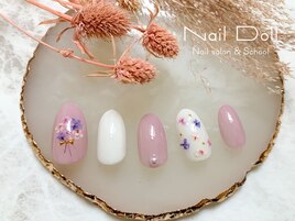 押し花ブーケネイル