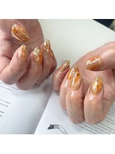 チャイ 大阪上本町店(chai)/オレンジニュアンスネイル