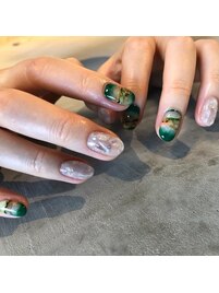 インク　奥行きニュアンスネイル